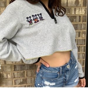 Custom Disney Cropped Sweatshirt